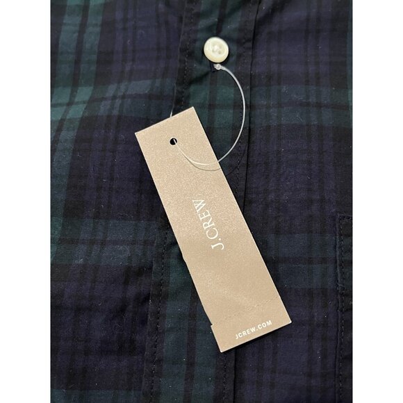 NWT J.CREW Blue Green Plaid Button Down Secret Wash Poplin Shirt Mens Sz S $90 - Picture 3 of 10
